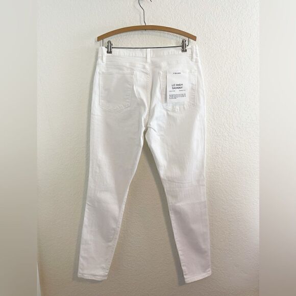 FRAME Le High Skinny Jeans in White 32 NWT - Picture 6 of 11